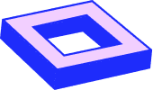 Hero square shape floating