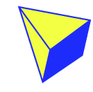 Hero triangle shape floating
